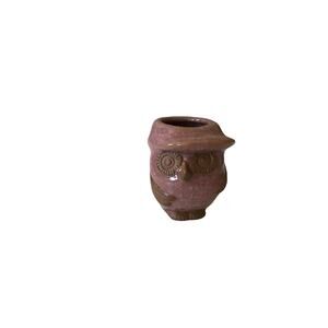 Vintage Owl Small Pottery Planter